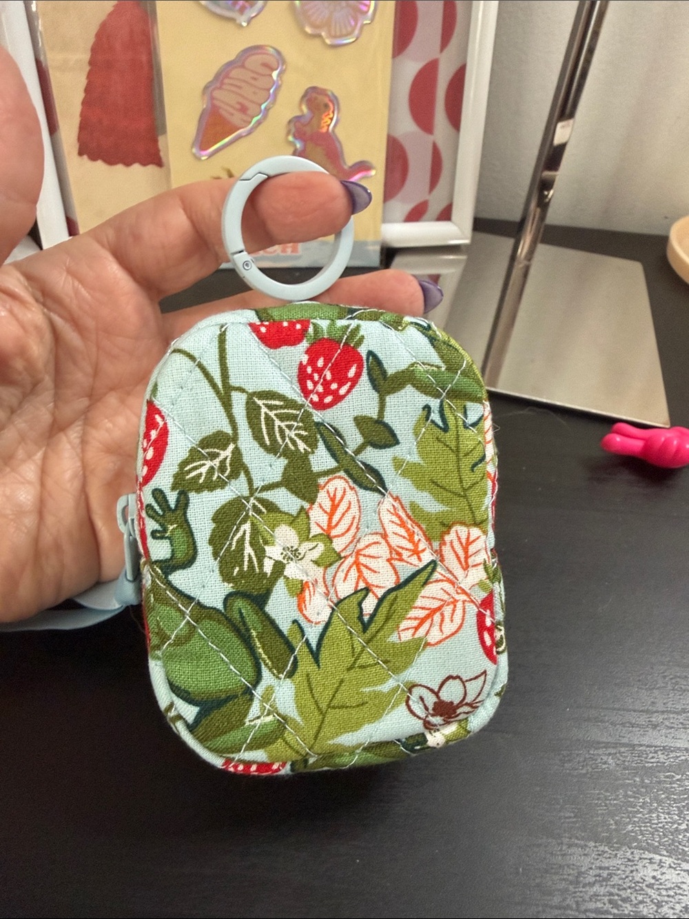 Vera Bradley NWT strawberry mini backpack bag charm/keychain